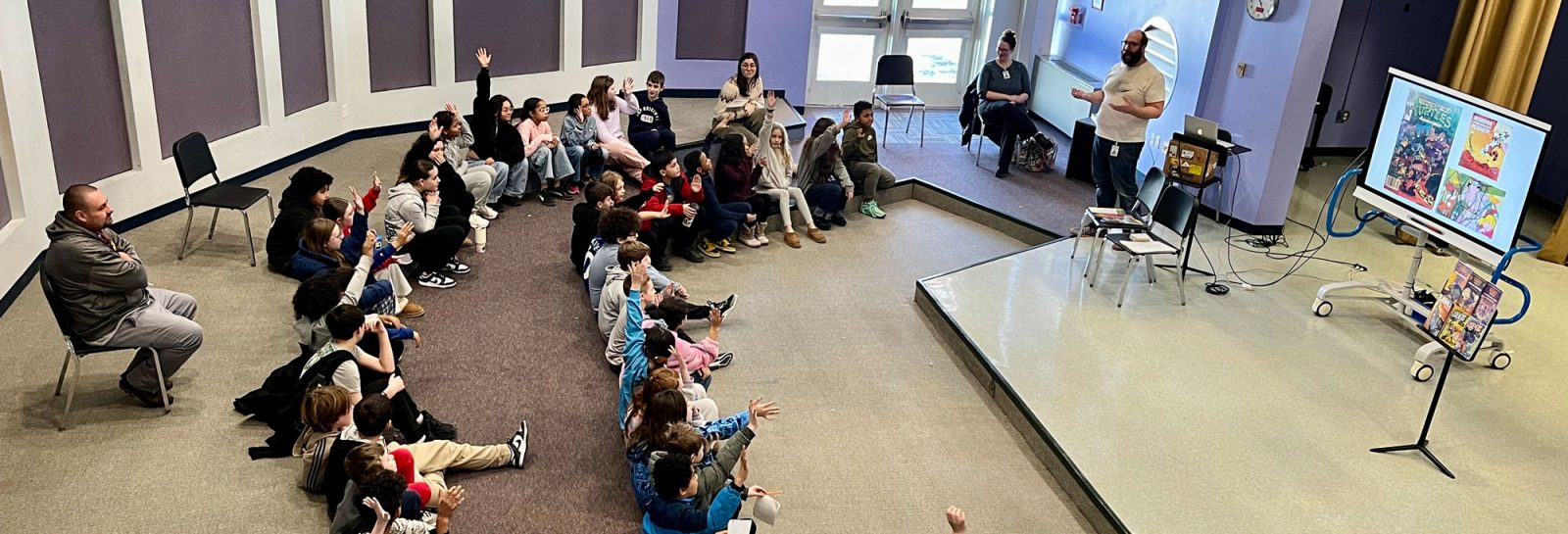 Jon Chad visits Horace Mann Laboratory School